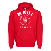 Red hawaii flower for women hibiscus maui hawaii t shirt Zipper Hoodie - linhVisuals