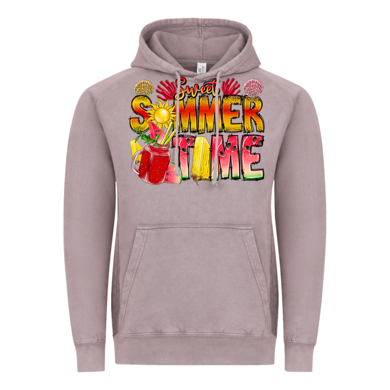 Sweet Summer Time Vintage Hoodie by CowhideDigitalArt | Teevron