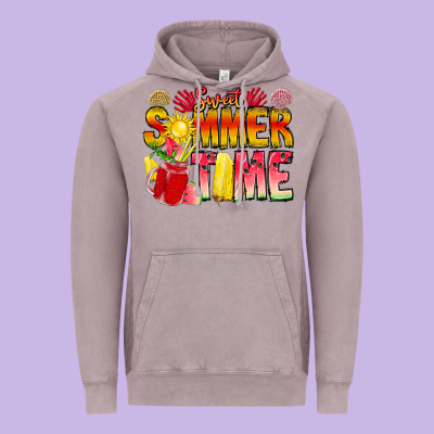Sweet Summer Time Vintage Hoodie Designed By Cowhidedigitalart