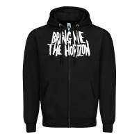 Black be happy Zipper Hoodie - linhVisuals