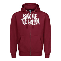 Burgundy be happy Zipper Hoodie - linhVisuals