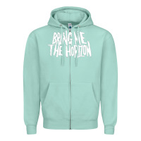 Seafoam be happy Zipper Hoodie - linhVisuals