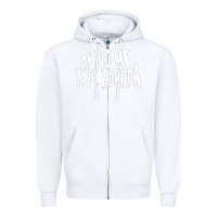 White be happy Zipper Hoodie - linhVisuals