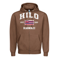 Chestnut hilo hawaii hi vintage state athletic style t shirt Zipper Hoodie - linhVisuals