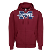Burgundy moravian merch, greyhounds Zipper Hoodie - linhVisuals