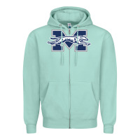 Seafoam moravian merch, greyhounds Zipper Hoodie - linhVisuals
