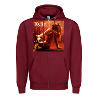 Burgundy kylie minoque golden tour 2022 Zipper Hoodie - linhVisuals