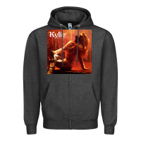 Charcoal Heather kylie minoque golden tour 2022 Zipper Hoodie - linhVisuals