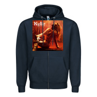 Navy kylie minoque golden tour 2022 Zipper Hoodie - linhVisuals