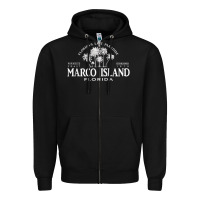 Black marco island fl florida's last paradise paradise coast raglan baseball Zipper Hoodie - linhVisuals