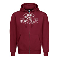 Burgundy marco island fl florida's last paradise paradise coast raglan baseball Zipper Hoodie - linhVisuals