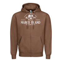 Chestnut marco island fl florida's last paradise paradise coast raglan baseball Zipper Hoodie - linhVisuals