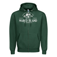 Sports Green marco island fl florida's last paradise paradise coast raglan baseball Zipper Hoodie - linhVisuals