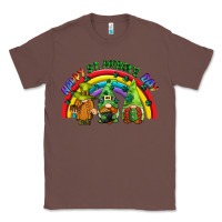Chestnut Happy St. Patrick's Day rainbow gnomes Classic Tee - CowGirlArtShop