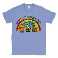 Colony Blue Happy St. Patrick's Day rainbow gnomes Classic Tee - CowGirlArtShop