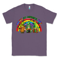 Lavender Happy St. Patrick's Day rainbow gnomes Classic Tee - CowGirlArtShop