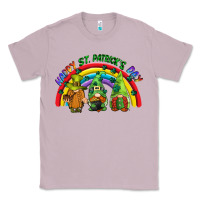 Lilac Happy St. Patrick's Day rainbow gnomes Classic Tee - CowGirlArtShop