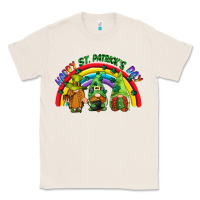 Natural Happy St. Patrick's Day rainbow gnomes Classic Tee - CowGirlArtShop