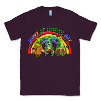 Plum Happy St. Patrick's Day rainbow gnomes Classic Tee - CowGirlArtShop
