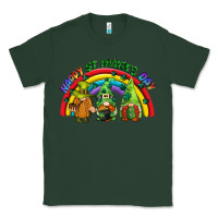 Sports Green Happy St. Patrick's Day rainbow gnomes Classic Tee - CowGirlArtShop