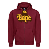 Burgundy baby bape Zipper Hoodie - linhVisuals