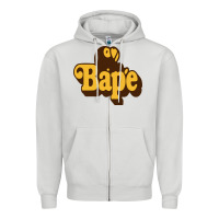Dove Grey baby bape Zipper Hoodie - linhVisuals