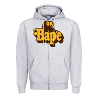Heather Grey baby bape Zipper Hoodie - linhVisuals