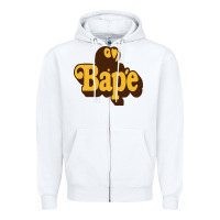 White baby bape Zipper Hoodie - linhVisuals