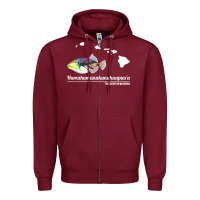 Burgundy humuhumunukunukuapua'a hawaii state fish t shirt Zipper Hoodie - linhVisuals