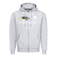 Heather Grey humuhumunukunukuapua'a hawaii state fish t shirt Zipper Hoodie - linhVisuals