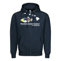 Navy humuhumunukunukuapua'a hawaii state fish t shirt Zipper Hoodie - linhVisuals