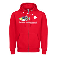 Red humuhumunukunukuapua'a hawaii state fish t shirt Zipper Hoodie - linhVisuals