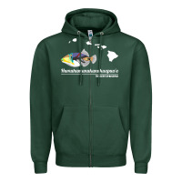 Sports Green humuhumunukunukuapua'a hawaii state fish t shirt Zipper Hoodie - linhVisuals