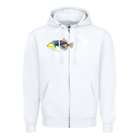 White humuhumunukunukuapua'a hawaii state fish t shirt Zipper Hoodie - linhVisuals