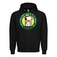 Black beagle scout patrol wood badge Zipper Hoodie - linhVisuals