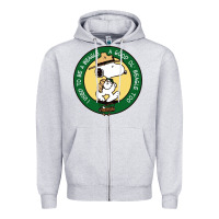 Heather Grey beagle scout patrol wood badge Zipper Hoodie - linhVisuals