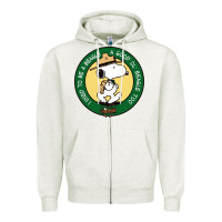 Oatmeal Heather beagle scout patrol wood badge Zipper Hoodie - linhVisuals