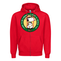 Red beagle scout patrol wood badge Zipper Hoodie - linhVisuals