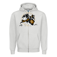Dove Grey Dirty honey Zipper Hoodie - linhVisuals