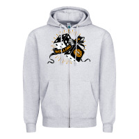 Heather Grey Dirty honey Zipper Hoodie - linhVisuals