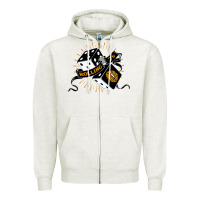 Oatmeal Heather Dirty honey Zipper Hoodie - linhVisuals