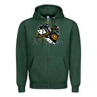 Sports Green Dirty honey Zipper Hoodie - linhVisuals