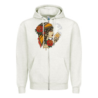Oatmeal Heather Dirty honey Zipper Hoodie - linhVisuals