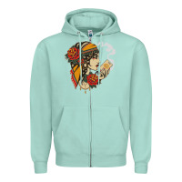 Seafoam Dirty honey Zipper Hoodie - linhVisuals