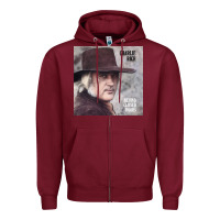 Burgundy charlie rich   behind closed doors Zipper Hoodie - linhVisuals
