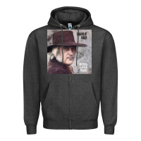 Charcoal Heather charlie rich   behind closed doors Zipper Hoodie - linhVisuals