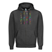 Charcoal Heather funny teachers, 28 arabic alphabet arabian letters birthday Zipper Hoodie - linhVisuals