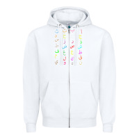 White funny teachers, 28 arabic alphabet arabian letters birthday Zipper Hoodie - linhVisuals