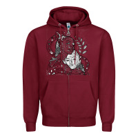 Burgundy chloe x halle playing one off at sob black white Zipper Hoodie - linhVisuals