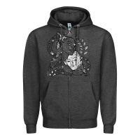 Charcoal Heather chloe x halle playing one off at sob black white Zipper Hoodie - linhVisuals
